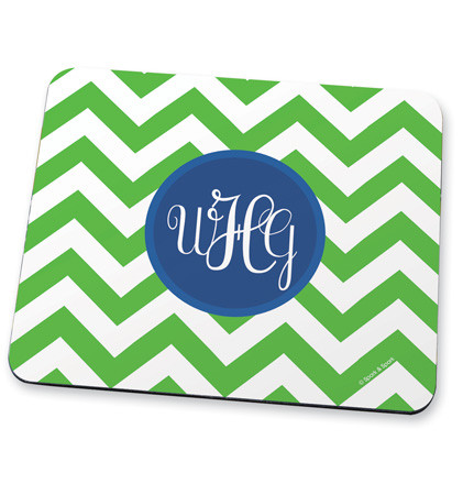 Classic green chevron Mouse Pad