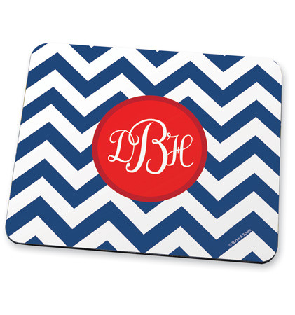 Classic blue chevron Mouse Pad