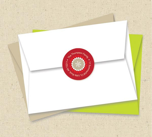 Photo Ornaments Khaki Christmas Address Labels