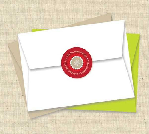 Photo Ornaments Khaki Christmas Address Labels