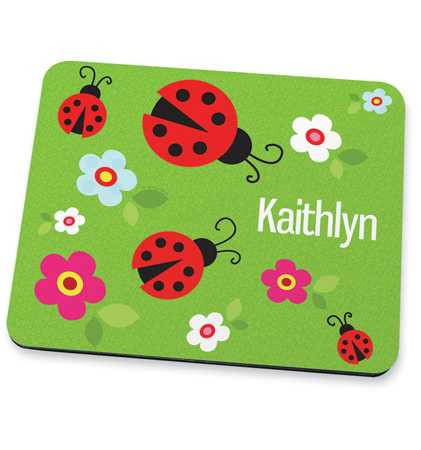 Curious Lady Bug Mouse Pad