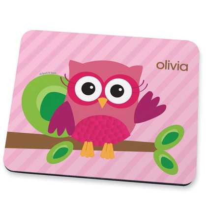 Pink Owl Be Yours Mouse Pad