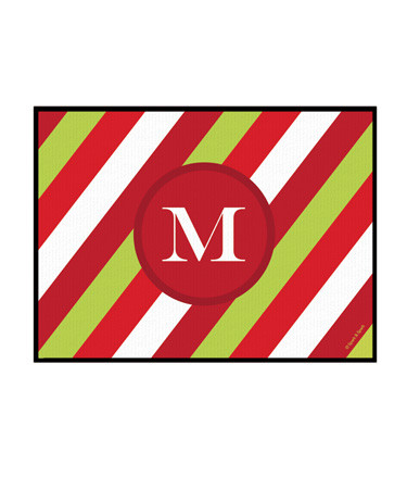 Bold Xmas Stripes Doormat