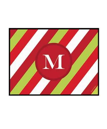 Bold Xmas Stripes Doormat