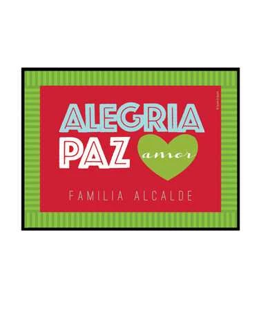 Alegria, Paz y Amor Doormat