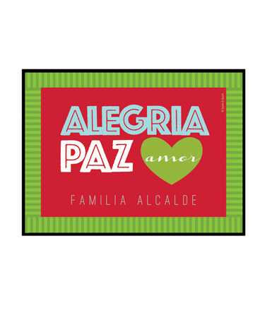 Alegria, Paz y Amor Doormat
