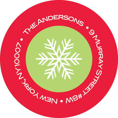 Snowflake Wallpaper Christmas Address Labels