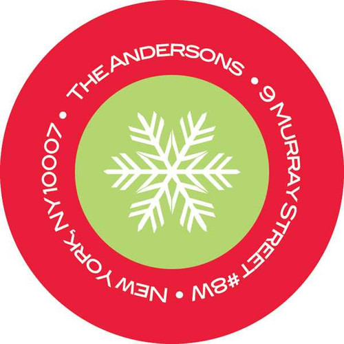Snowflake Wallpaper Christmas Address Labels