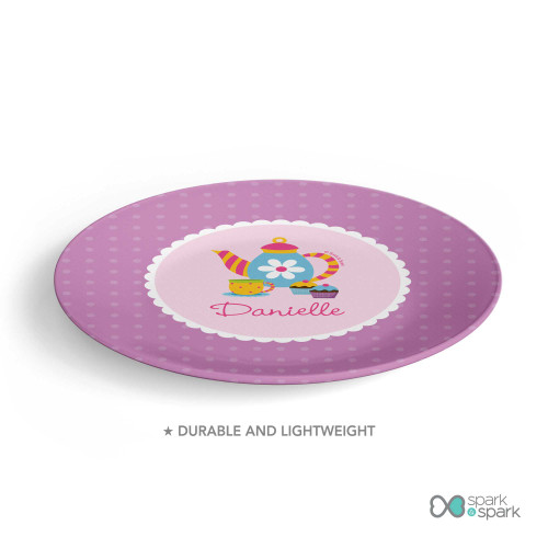 Tea Time Custom Plate for Girls