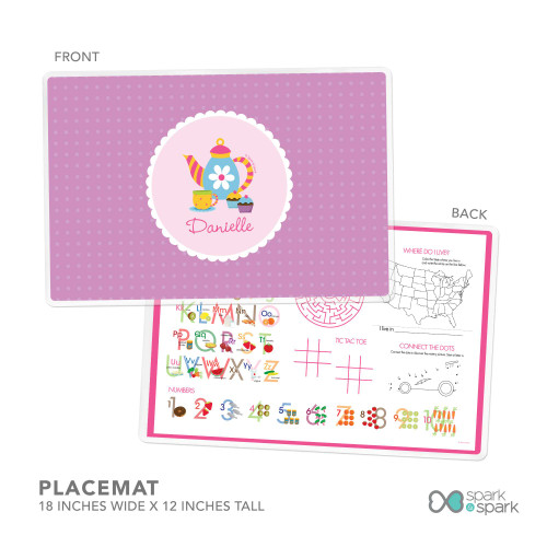 Tea Time Custom Plate for Girls