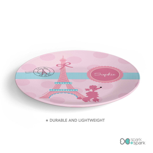 Ohh La La Paris Custom Plate for Girls