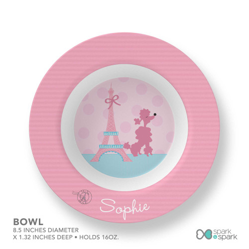 Ohh La La Paris Custom Plate for Girls