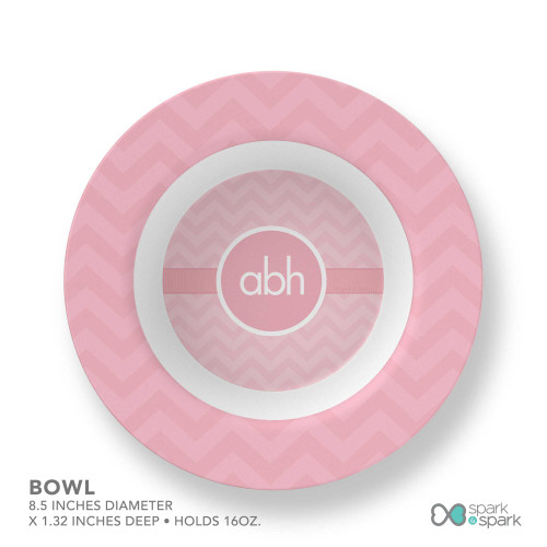Initials On Chevron Custom Plate for Girls