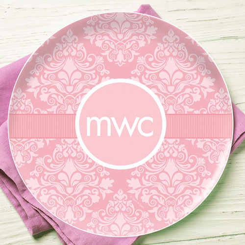 Pink Sweet Damask Kids Dinnerware