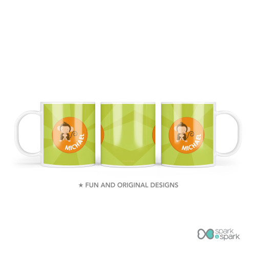 Cute Baby Monkey Kids Plate