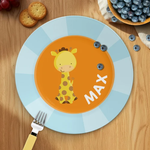 Cute Baby Giraffe Kids Plate