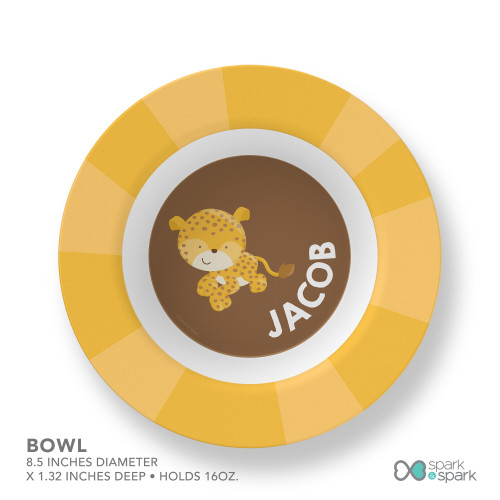 Cute Baby Cheetah Kids Plate