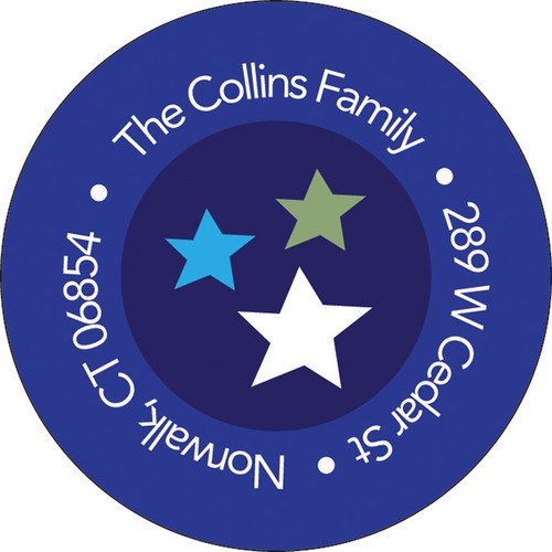 My Christmas In Blue Christmas Address Labels