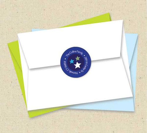 My Christmas In Blue Christmas Address Labels