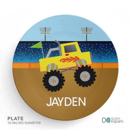 Monster Truck Kids Plate