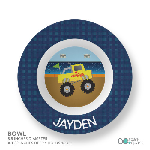 Monster Truck Kids Plate