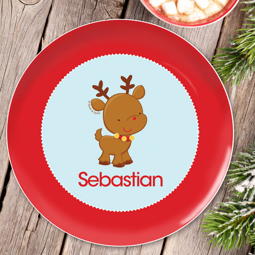 Sweet Baby Blue Deer Kids Plate