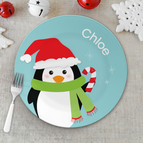 Hello from Mr. Penguin Kids Plate