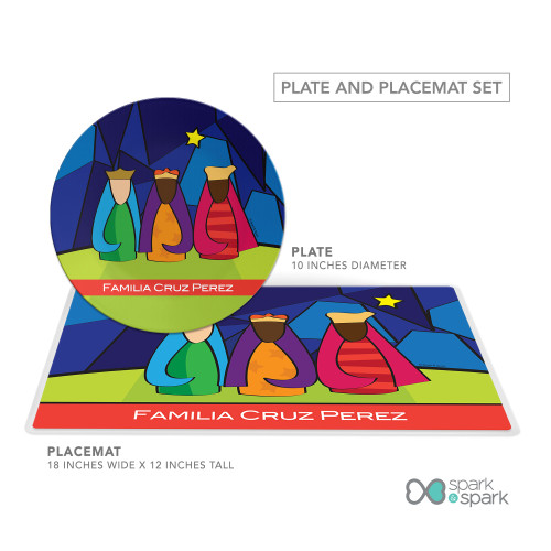 Modern Three Kings Personalized Christmas plates
