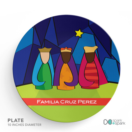 Modern Three Kings Personalized Christmas plates