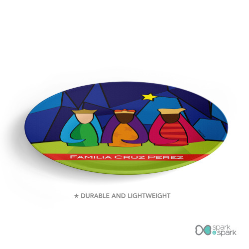 Modern Three Kings Personalized Christmas plates