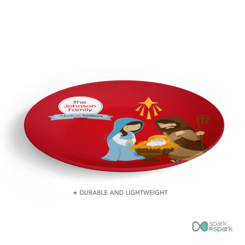 The Nativity Tradition Personalized Christmas plate