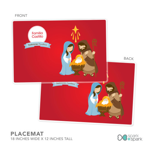 La Tradicion de el Nacimiento Personalized Christmas plate