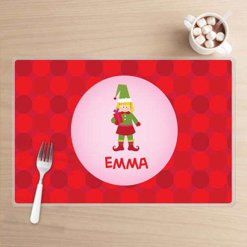 Cute Elf Girl Kids Plate
