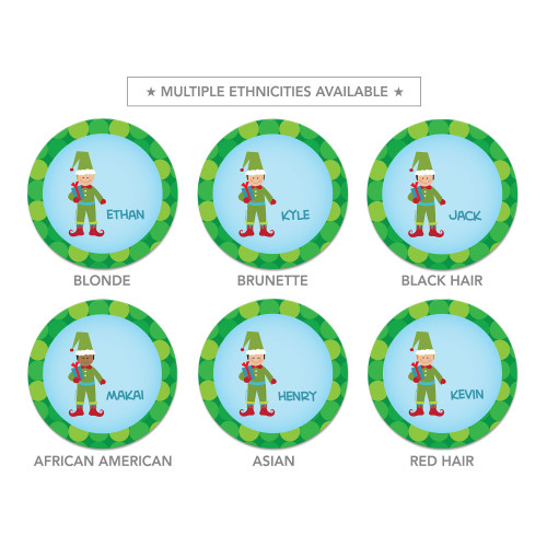 Cute Elf Boy Kids Plate