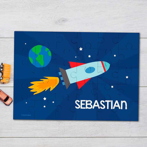 Rocket on the Sky Personalized Puzzles