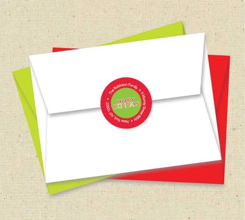 Colorful Blocks Christmas Address Labels