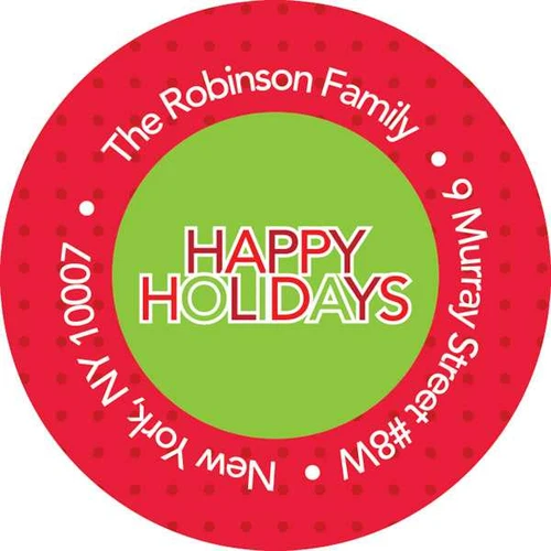 Colorful Blocks Christmas Address Labels