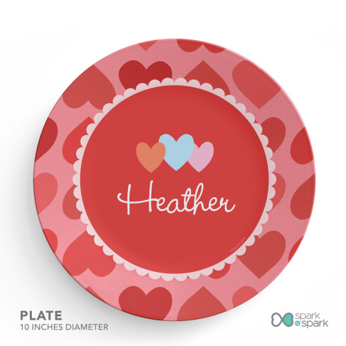 Lovely Hearts Kids Plates