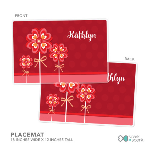 Lovely Heart Flower Kids Plates
