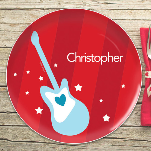 Rock My World Personalized Melamine Plates