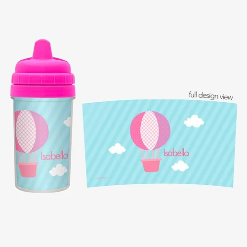 No Spill Sippy Cup with Hot Air Balloon