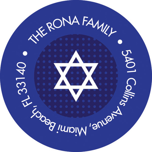 Hanukkah Star Address Label