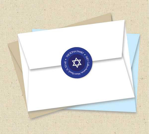 Hanukkah Star Address Label