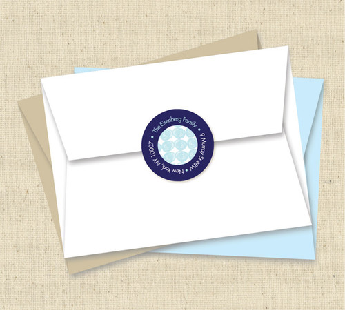 Hanukkah Circles Address Label