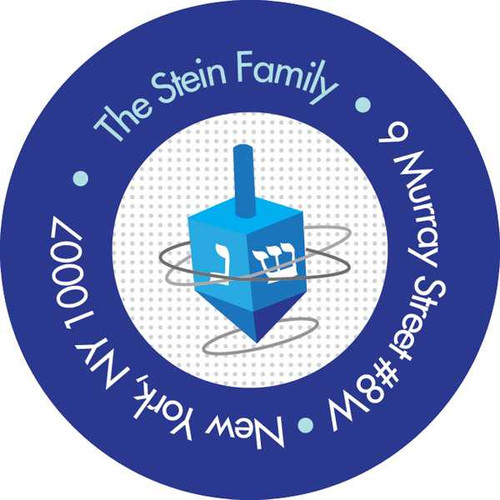 Spinning Dreidels Address Label