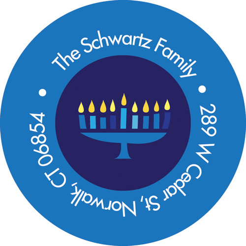 Menorah Address Label