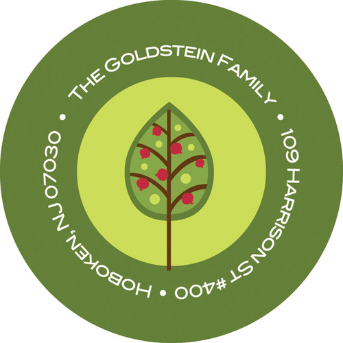 Three Pomegranate Trees Label