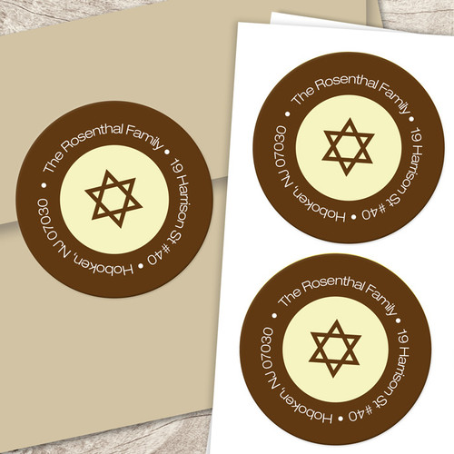 Shofar and dove label