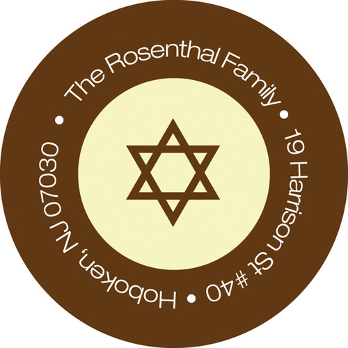 Shofar and dove label