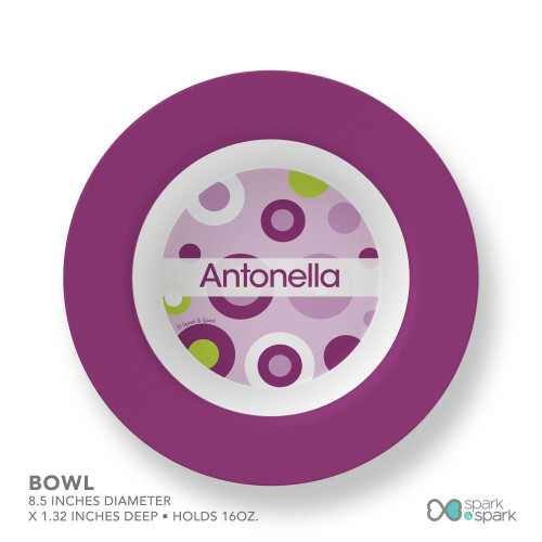 Circles and Circles Purple Kids Bowl